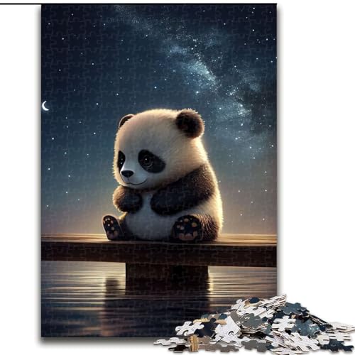 1000-teiliges Puzzle für Erwachsene, Pandabär, Galaxie-Tierpuzzle, pädagogisches Denkspiel, künstlerische Heim- und Bürodekoration, ab 14 Jahren (Größe: 26x38cm) von MGQWPZDBD