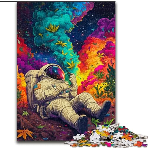 1000-teiliges Puzzle für Erwachsene, Psychedelischer Astronaut, Lernspiele, Heimdekoration ganze Familie (Größe 50x75cm) von MGQWPZDBD
