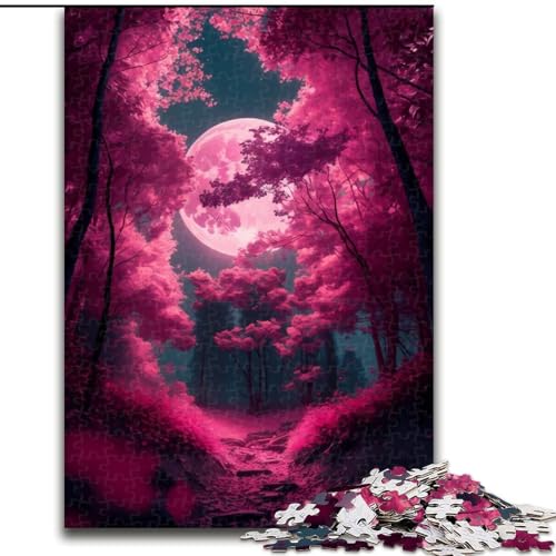 1000-teiliges Puzzle für Erwachsene, Sakura Moon Puzzle, pädagogisches Denkspiel, künstlerische Heim- und Bürodekoration, ab 14 Jahren (Größe: 50x75cm) von MGQWPZDBD
