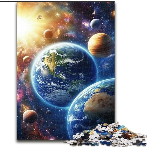 1000-teiliges Puzzle für Erwachsene, Universum Erde, Lernspielzeug, Familienspiele, einzigartige Geburtstags- und Geschenkideen (Größe 26x38cm) von MGQWPZDBD