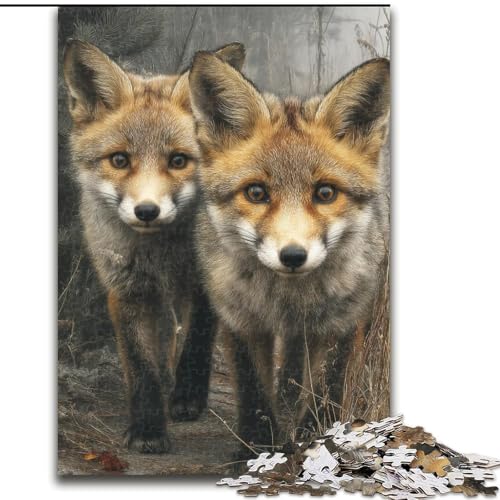 1000-teiliges Puzzle für Erwachsene, Waldfuchs, Lernspiele, Heimdekoration ganze Familie (Größe 26x38cm) von MGQWPZDBD