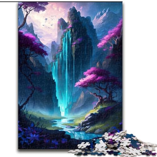 1000-teiliges Puzzle für Erwachsene, Wasserfall-Puzzle, pädagogisches Denkspiel, künstlerische Heim- und Bürodekoration, ab 14 Jahren (Größe: 26x38cm) von MGQWPZDBD