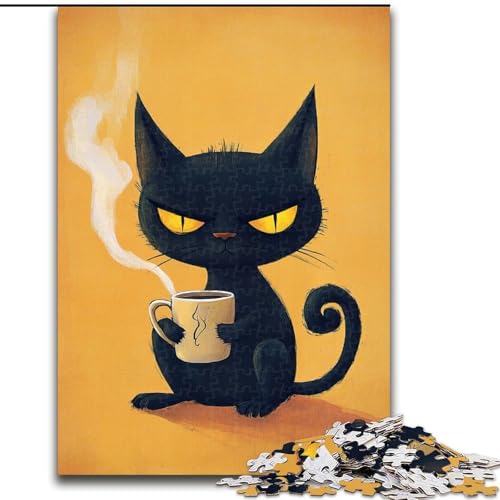 1000-teiliges Puzzle für Erwachsene, abstrakte Kunst, Schwarze Katze, pädagogisches Denkspiel, künstlerische Heim- und Bürodekoration, ab 14 Jahren, 50x75cm 1000-teiliges Puzzle für Erwachsene, abstrakte Kunst, Schwarze Katze, pädagogisches Denkspiel, künstlerische Heim- und Bürodekoration, ab 14 Jahren, 50x75cm von MGQWPZDBD