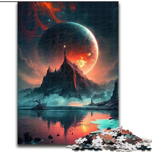 1000-teiliges Puzzle für Erwachsene, farbenfrohes Fantasielandschaftspuzzle, pädagogisches Denkspiel, künstlerische Heim- und Bürodekoration, ab 14 Jahren (Größe: 26x38cm) von MGQWPZDBD