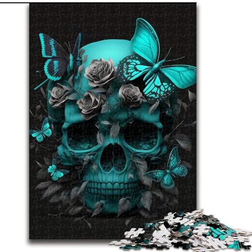 1000-teiliges Puzzle für Erwachsene, grüner Totenkopf-Schmetterlings-Puzzle, pädagogisches Denkspiel, künstlerische Heim- und Bürodekoration, ab 14 Jahren (Größe: 50x75cm) von MGQWPZDBD