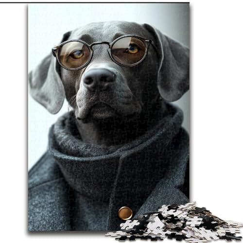 1000-teiliges Puzzle für Erwachsene, hübscher Hund, Lernspiele, Heimdekoration ganze Familie (Größe 50x75cm) von MGQWPZDBD