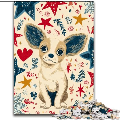 1000-teiliges Puzzle für Erwachsene, künstlerisches Welpen-Puzzle, pädagogisches Denkspiel, künstlerische Heim- und Bürodekoration, ab 14 Jahren, 50x75cm 1000-teiliges Puzzle für Erwachsene, künstlerisches Welpen-Puzzle, pädagogisches Denkspiel, künstlerische Heim- und Bürodekoration, ab 14 Jahren, 50x75cm von MGQWPZDBD