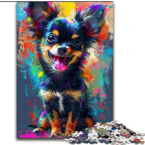 1000-teiliges Puzzle für Erwachsene, lächelndes süßes Hunde-Puzzle, pädagogisches Denkspiel, künstlerische Heim- und Bürodekoration, ab 14 Jahren (Größe: 26x38cm) von MGQWPZDBD