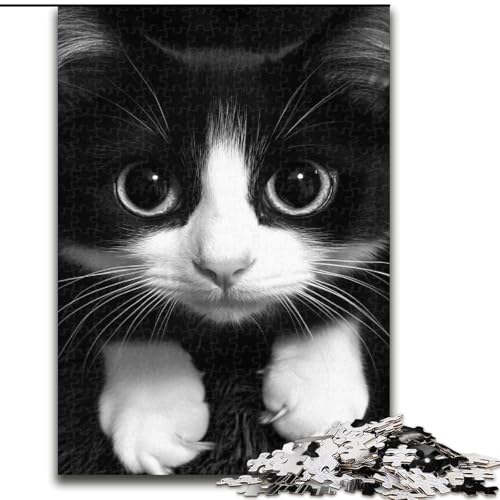1000-teiliges Puzzle für Erwachsene, süße Schwarze Katze, pädagogisches Denkspiel, künstlerische Heim- und Bürodekoration, ab 14 Jahren, 50x75cm 1000-teiliges Puzzle für Erwachsene, süße Schwarze Katze, pädagogisches Denkspiel, künstlerische Heim- und Bürodekoration, ab 14 Jahren, 50x75cm von MGQWPZDBD