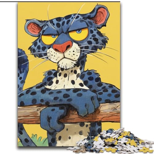1000-teiliges Puzzle für Erwachsene und Jugendliche, Anime-Leopard, geeignet für Personen ab 14 Jahren, Lernspiele, Wichtelgeschenke (Größe 26x38cm) von MGQWPZDBD