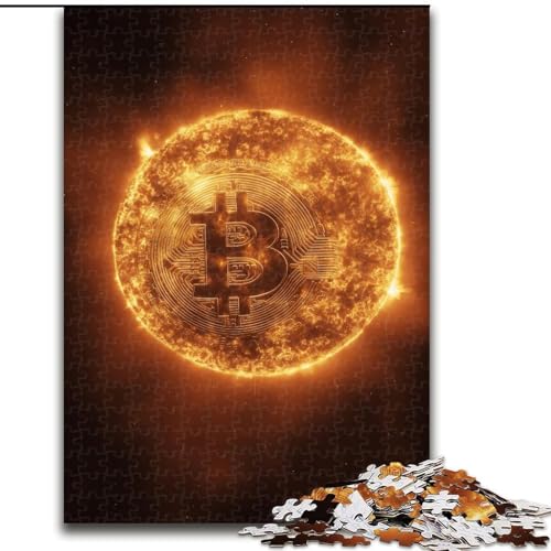 1000-teiliges Puzzle für Erwachsene und Jugendliche, Bitcoin, geeignet für Personen ab 14 Jahren, Lernspiele, Wichtelgeschenke (Größe 26x38cm) von MGQWPZDBD
