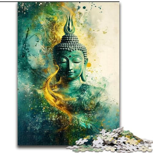1000-teiliges Puzzle für Erwachsene und Jugendliche, Buddha, geeignet für Personen ab 14 Jahren, Lernspiele, Wichtelgeschenke (Größe 50x75cm) von MGQWPZDBD