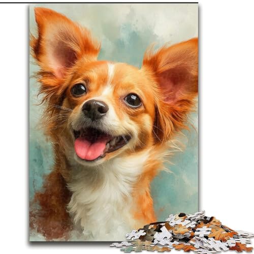 1000-teiliges Puzzle für Erwachsene und Jugendliche, Chihuahua, geeignet für Personen ab 14 Jahren, Lernspiele, Wichtelgeschenke (Größe 50x75cm) von MGQWPZDBD