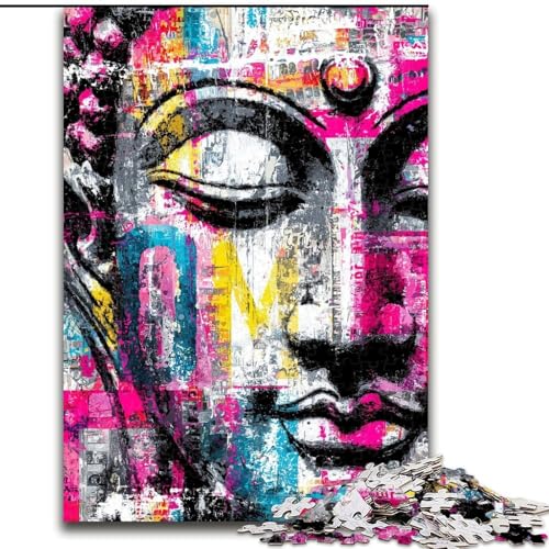 1000-teiliges Puzzle für Erwachsene und Jugendliche, Fantasy-Buddha, für Erwachsene und Jugendliche ab 14 Jahren, Lernspiel, Herausforderung, Spielzeug, Geschenk zum Geburtstag (Größe 26x38cm) von MGQWPZDBD