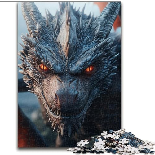 1000-teiliges Puzzle für Erwachsene und Jugendliche, Fantasy-Drache, für Erwachsene und Jugendliche ab 14 Jahren, Lernspiel, Herausforderung, Spielzeug, Geschenk zum Geburtstag (Größe 50x75cm) von MGQWPZDBD