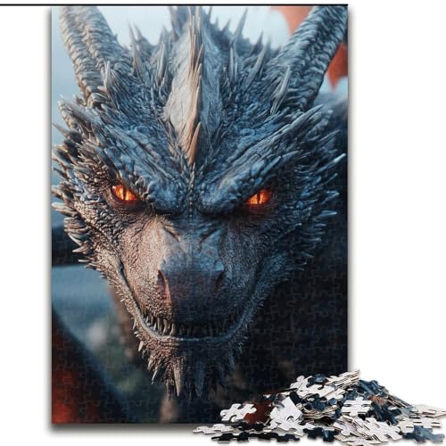 1000-teiliges Puzzle für Erwachsene und Jugendliche, Fantasy-Drache, trainieren Sie Ihr Gehirn und Ihre Hände, einzigartige Geburtstags- und Geschenkideen für Kinder ab 14 Jahren (Größe 26x38cm) von MGQWPZDBD