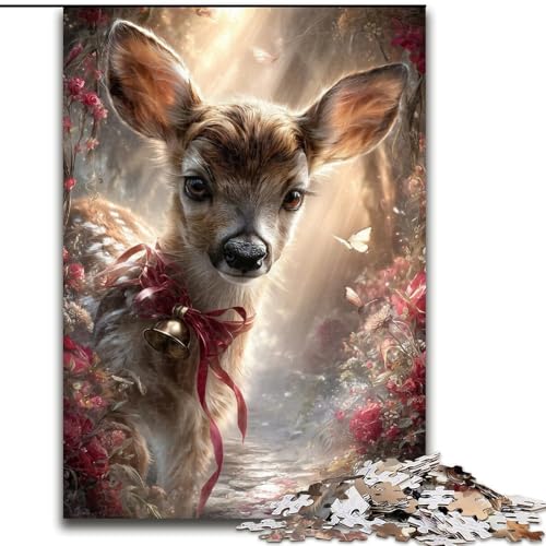 1000-teiliges Puzzle für Erwachsene und Jugendliche, Fantasy-Hirsch, für Erwachsene und Jugendliche ab 14 Jahren, Lernspiel, Herausforderung, Spielzeug, Geschenk zum Geburtstag (Größe 50x75cm) von MGQWPZDBD