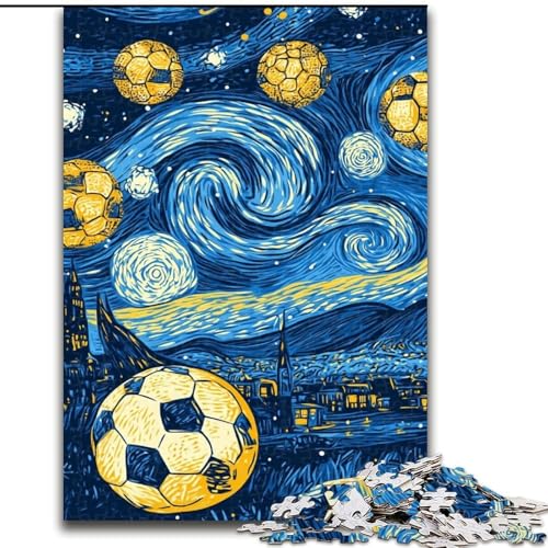 1000-teiliges Puzzle für Erwachsene und Jugendliche, Fußball am Nachthimmel, für Erwachsene und Jugendliche ab 14 Jahren, Lernspiel, Herausforderung, Spielzeug, Geschenk zum Geburtstag (Größe 50x75cm) 1000-teiliges Puzzle für Erwachsene und Jugendliche, Fußball am Nachthimmel, für Erwachsene und Jugendliche ab 14 Jahren, Lernspiel, Herausforderung, Spielzeug, Geschenk zum Geburtstag (Größe 50x75cm) von MGQWPZDBD