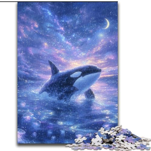 1000-teiliges Puzzle für Erwachsene und Jugendliche, Galaxie-Wal, für Erwachsene und Jugendliche ab 14 Jahren, als Lernspiel, Herausforderung, Spielzeug, Geschenk zum Geburtstag (Größe 50x75cm) von MGQWPZDBD