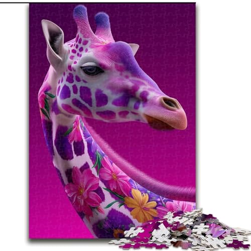 1000-teiliges Puzzle für Erwachsene und Jugendliche, Giraffe, für Erwachsene und Jugendliche ab 14 Jahren, Lernspiel, Herausforderung, Spielzeug, Geschenk zum Geburtstag (Größe 50x75cm) von MGQWPZDBD