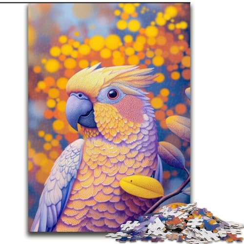 1000-teiliges Puzzle für Erwachsene und Jugendliche, Goldener Papagei, trainieren Sie Ihr Gehirn und Ihre Hände Einzigartige Geburtstags- und Geschenkideen für Kinder ab 14 Jahren (Größe 26x38cm) von MGQWPZDBD