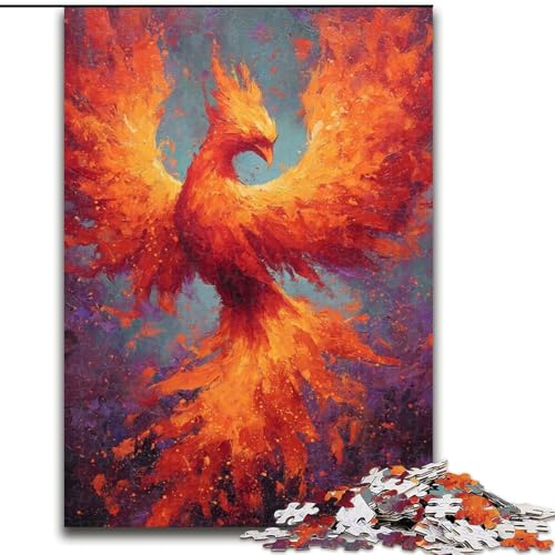 1000-teiliges Puzzle für Erwachsene und Jugendliche, Magischer Phönix, geeignet für Personen ab 14 Jahren, Lernspiele, Wichtelgeschenke (Größe 50x75cm) von MGQWPZDBD