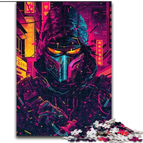 1000-teiliges Puzzle für Erwachsene und Jugendliche, Mechanischer Krieger, Lernspielzeug, einzigartige Heimdekoration und Geschenke (Größe 26x38cm) von MGQWPZDBD
