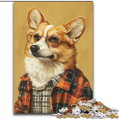 1000-teiliges Puzzle für Erwachsene und Jugendliche, Shiba Inu, trainieren Sie Ihr Gehirn und Ihre Hände Einzigartige Geburtstags- und Geschenkideen für Kinder ab 14 Jahren (Größe 26x38cm) von MGQWPZDBD
