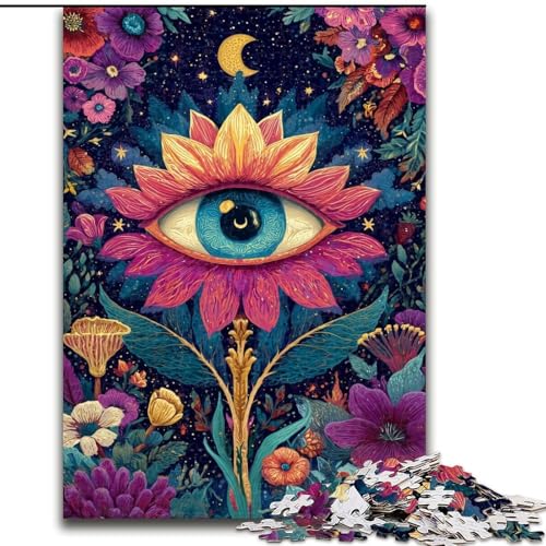1000-teiliges Puzzle für Erwachsene und Jugendliche, Sonnenblumenaugen, für Erwachsene und Jugendliche ab 14 Jahren, Lernspiel, Herausforderung, Spielzeug, Geschenk zum Geburtstag (Größe 26x38cm) von MGQWPZDBD