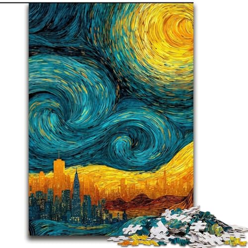 1000-teiliges Puzzle für Erwachsene und Jugendliche, Sternenhimmel, für Erwachsene und Jugendliche ab 14 Jahren, Lernspiel, Herausforderung, Spielzeug, Geschenk zum Geburtstag (Größe 26x38cm) von MGQWPZDBD