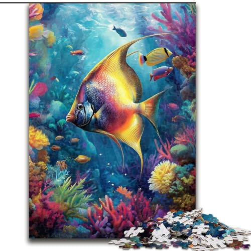 1000-teiliges Puzzle für Erwachsene und Jugendliche, Tiefseefische, geeignet für Personen ab 14 Jahren, Lernspiele, Wichtelgeschenke (Größe 26x38cm) von MGQWPZDBD