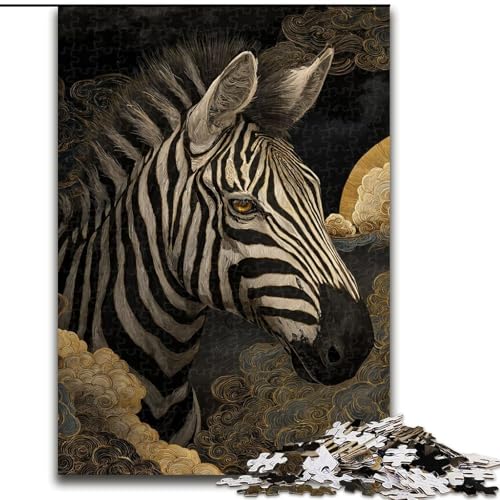 1000-teiliges Puzzle für Erwachsene und Jugendliche, Zebra, trainieren Sie Ihr Gehirn und Ihre Hände, einzigartige Geburtstags- und Geschenkideen für Kinder ab 14 Jahren (Größe 26x38cm) von MGQWPZDBD