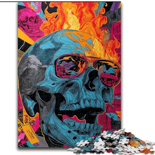 1000-teiliges Puzzle für Erwachsene und Jugendliche, Zombie-Skelett, für Erwachsene und Jugendliche ab 14 Jahren, als Lernspiel, Herausforderung, Spielzeug, Geschenk zum Geburtstag (Größe 50x75cm) von MGQWPZDBD