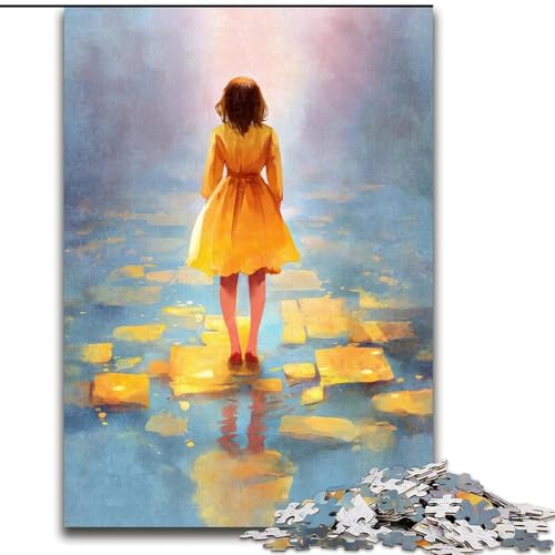 1000-teiliges Puzzle für Erwachsene und Jugendliche, barfüßiges Mädchen, Lernspielzeug, einzigartige Heimdekoration und Geschenke (Größe 26x38cm) von MGQWPZDBD