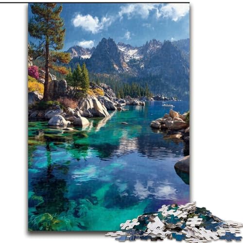 1000-teiliges Puzzle für Erwachsene und Jugendliche, wunderschöne Berge und Seen, Familienspiel zum Stressabbau, schwierige Herausforderung, stärkt die Liebe zwischen Paaren (Größe 50x75cm) von MGQWPZDBD