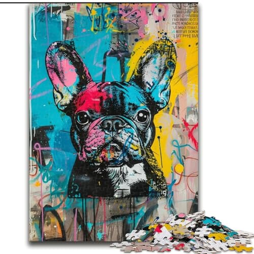 1000-teiliges Puzzle für Erwachsene und Jugendliche,Französische Bulldogge-Graffiti,für Erwachsene und Jugendliche ab 14 Jahren,Lernspiel,Herausforderung,Spielzeug,Geschenk zum Geburtstag 26x38cm 1000-teiliges Puzzle für Erwachsene und Jugendliche,Französische Bulldogge-Graffiti,für Erwachsene und Jugendliche ab 14 Jahren,Lernspiel,Herausforderung,Spielzeug,Geschenk zum Geburtstag 26x38cm von MGQWPZDBD
