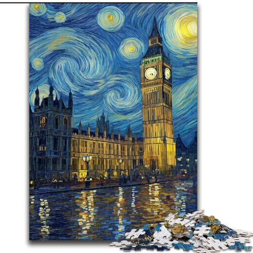 1000-teiliges Puzzle für Erwachsene und Jugendliche,London unter dem Nachthimmel,für Erwachsene und Jugendliche ab 14 Jahren,Lernspiel,Herausforderung,Spielzeug,Geschenk zum Geburtstag (Größe 26x38cm) 1000-teiliges Puzzle für Erwachsene und Jugendliche,London unter dem Nachthimmel,für Erwachsene und Jugendliche ab 14 Jahren,Lernspiel,Herausforderung,Spielzeug,Geschenk zum Geburtstag (Größe 26x38cm) von MGQWPZDBD