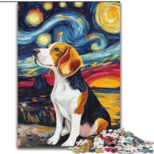 1000-teiliges Puzzle für Erwachsene und Jugendliche,Van Gogh,Nachthimmel,Beagle,für Erwachsene und Jugendliche ab 14 Jahren,Lernspiel,Herausforderung,Spielzeug,Geschenk zum Geburtstag (Größe 50x75cm) 1000-teiliges Puzzle für Erwachsene und Jugendliche,Van Gogh,Nachthimmel,Beagle,für Erwachsene und Jugendliche ab 14 Jahren,Lernspiel,Herausforderung,Spielzeug,Geschenk zum Geburtstag (Größe 50x75cm) von MGQWPZDBD