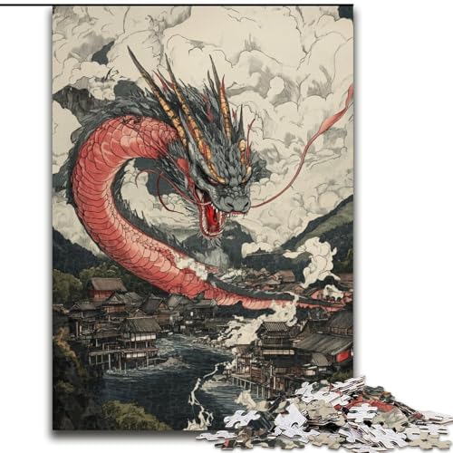 1000-teiliges Puzzle für Erwachsene und Jugendliche,japanischer Wellendrache,für Erwachsene und Jugendliche ab 14 Jahren,Lernspiel,Herausforderung,Spielzeug,Geschenk zum Geburtstag (Größe 50x75cm) 1000-teiliges Puzzle für Erwachsene und Jugendliche,japanischer Wellendrache,für Erwachsene und Jugendliche ab 14 Jahren,Lernspiel,Herausforderung,Spielzeug,Geschenk zum Geburtstag (Größe 50x75cm) von MGQWPZDBD