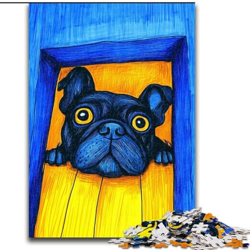 1000-teiliges Puzzle für Erwachsene und Jugendliche,künstlerische französische Bulldogge,für Erwachsene und Jugendliche ab 14 Jahren,als Lernspiel,Herausforderung,Spielzeug,Geschenk zum Geburtstag 1000-teiliges Puzzle für Erwachsene und Jugendliche,künstlerische französische Bulldogge,für Erwachsene und Jugendliche ab 14 Jahren,als Lernspiel,Herausforderung,Spielzeug,Geschenk zum Geburtstag von MGQWPZDBD