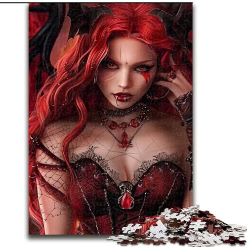 1000-teiliges Puzzle für Erwachsene und Jugendliche,schöne Dämonin mit Flügeln,für Erwachsene und Jugendliche ab 14 Jahren,als Lernspiel,Herausforderung,Spielzeug,Geschenk zum Geburtstag Größe 26x38cm 1000-teiliges Puzzle für Erwachsene und Jugendliche,schöne Dämonin mit Flügeln,für Erwachsene und Jugendliche ab 14 Jahren,als Lernspiel,Herausforderung,Spielzeug,Geschenk zum Geburtstag Größe 26x38cm von MGQWPZDBD