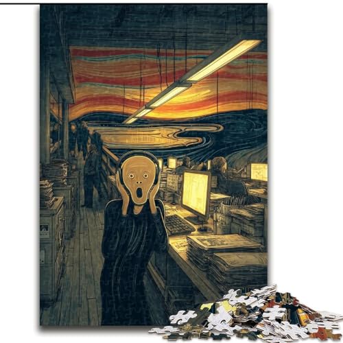 1000-teiliges Puzzle für Erwachsene und Jugendliche Van Gogh-Kunst, Analyse und Logik mit vollständig ineinandergreifenden, zufällig geformten Teilen für Kinder ab 14 Jahren (Größe 50x75cm) von MGQWPZDBD