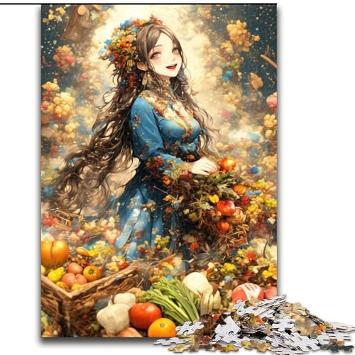 1000-teiliges Puzzle für Erwachsene und Teenager, Anime-Mädchen, geeignet für Personen ab 14 Jahren, Lernspiele, Wichtelgeschenke (Größe 26x38cm) von MGQWPZDBD