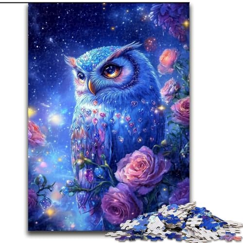1000-teiliges Puzzle für Erwachsene und Teenager, Fantasie-Eule, geeignet für Personen ab 14 Jahren, Lernspiele, Wichtelgeschenke (Größe 50x75cm) von MGQWPZDBD
