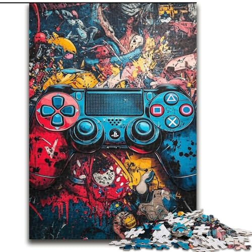 1000-teiliges Puzzle für Erwachsene und Teenager, Graffiti-Spiel, geeignet für Personen ab 14 Jahren, Lernspiele, Wichtelgeschenke (Größe 26x38cm) von MGQWPZDBD