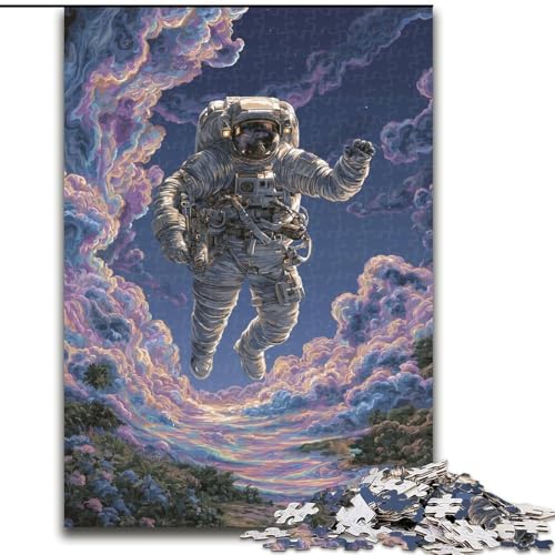 1000-teiliges Puzzle für Jugendliche und Erwachsene, Astronaut, Familienspiel, Geburtstagsgeschenk Herausforderung, hoher Schwierigkeitsgrad (Größe 50x75cm) von MGQWPZDBD