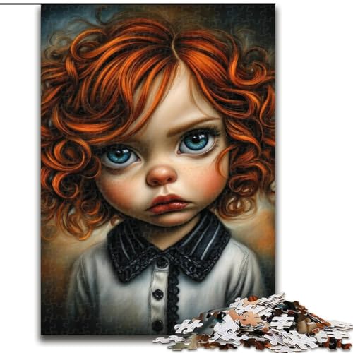 1000-teiliges Puzzle für Jugendliche und Erwachsene, Dunkles Mädchen, Familienspiel, Geburtstagsgeschenk Herausforderung, hoher Schwierigkeitsgrad (Größe 50x75cm) von MGQWPZDBD