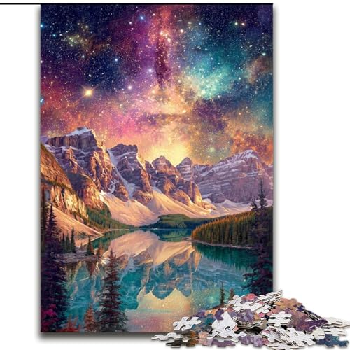 1000-teiliges Puzzle für Jugendliche und Erwachsene, wunderschöne Berge und Seen, Familienspiel, Geburtstagsgeschenke Herausforderung, hoher Schwierigkeitsgrad (Größe 50x75cm) von MGQWPZDBD