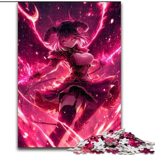 1000-teiliges Puzzle für Teenager, Anime-Dämonenmädchen, Lernspielzeug, einzigartige Geburtstags- und Geschenkideen für Kinder ab 14 Jahren (Größe 26x38cm) von MGQWPZDBD