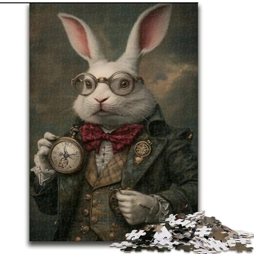 1000-teiliges Puzzle für Teenager, Edler Hase, Lernspielzeug, einzigartige Geburtstags- und Geschenkideen für Kinder ab 14 Jahren (Größe 50x75cm) von MGQWPZDBD